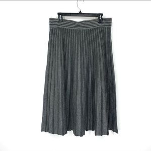 Max Studio Charcoal Gray & Black A Line Skirt New